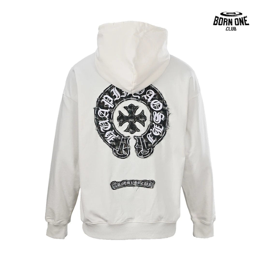 Moletom Chrome Hearts Horseshoe Branco