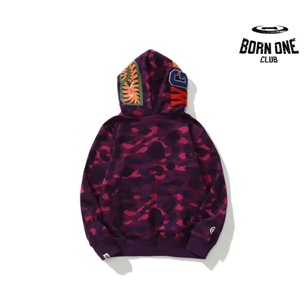 Bape Shark Tiger Head Moletom Zíper