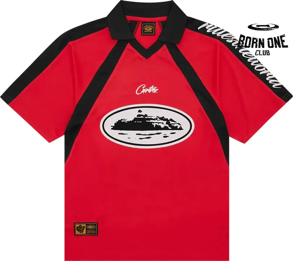 Camiseta Corteiz Alcatraz Football Vermelha