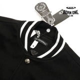 Chrome Hearts Horse Shoe Embroided Patch Varsity Jaqueta