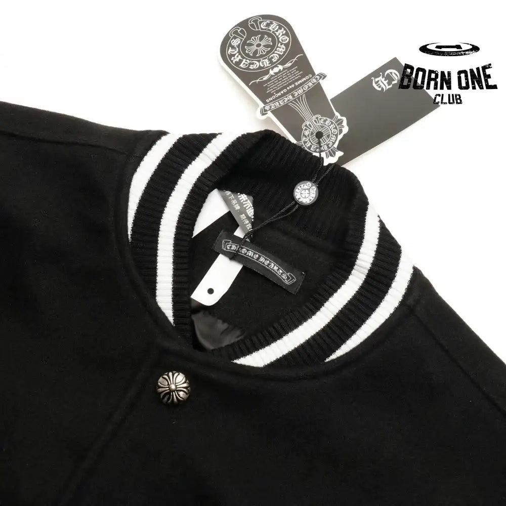 Chrome Hearts Horse Shoe Embroided Patch Varsity Jaqueta