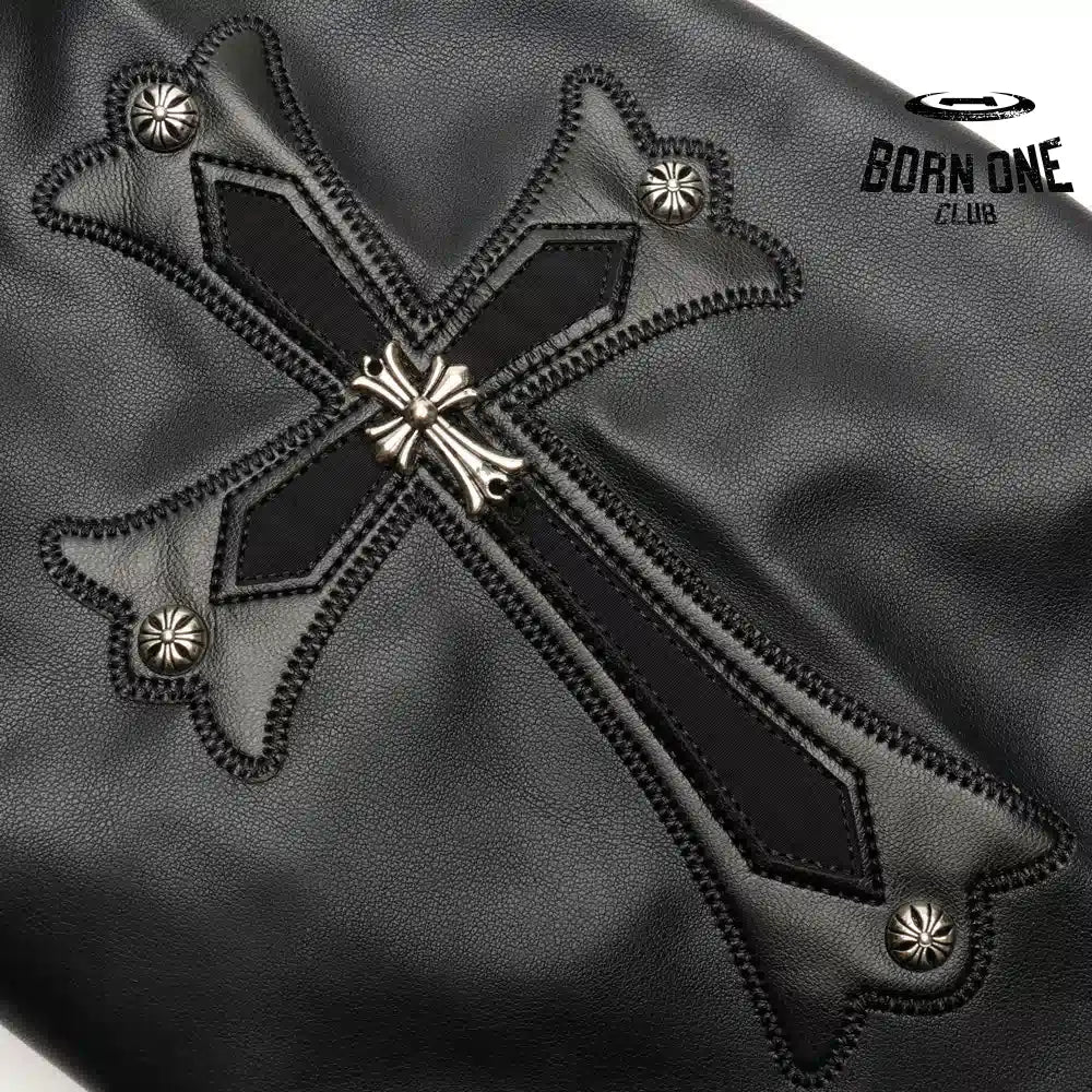 Chrome Hearts Horse Shoe Embroided Patch Varsity Jaqueta
