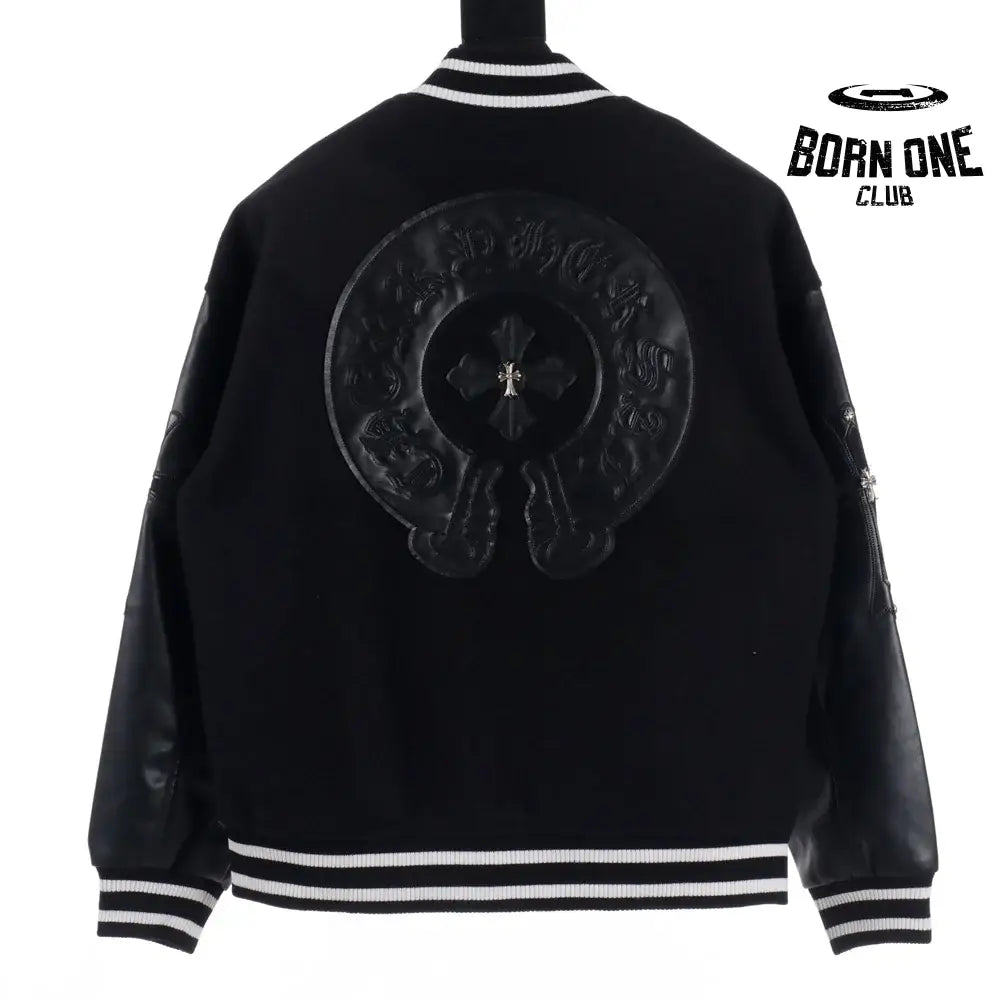 Chrome Hearts Horse Shoe Embroided Patch Varsity Jaqueta