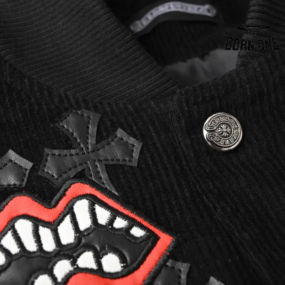 Chrome Hearts Rolling Stone Tongue Corduroy MA-1 Jaqueta