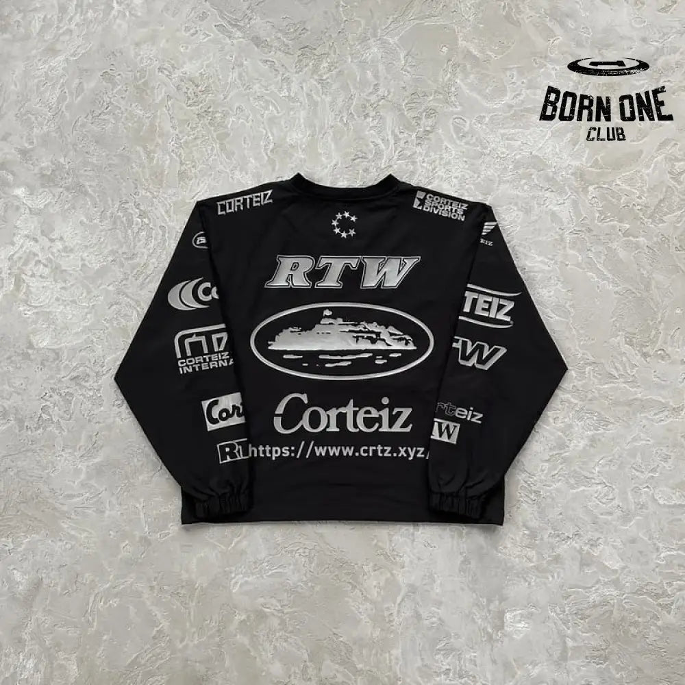 Corteiz Sponsors Training Pullover Black