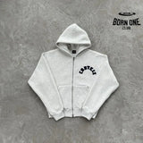 Conjunto Moletom Corteiz Arch Cinza