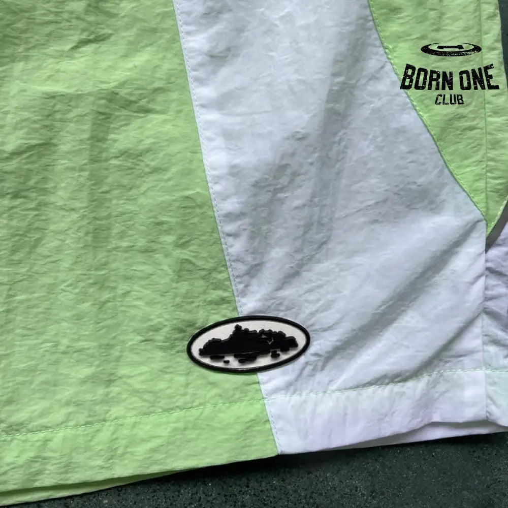 Shorts Corteiz Verde Claro Branco