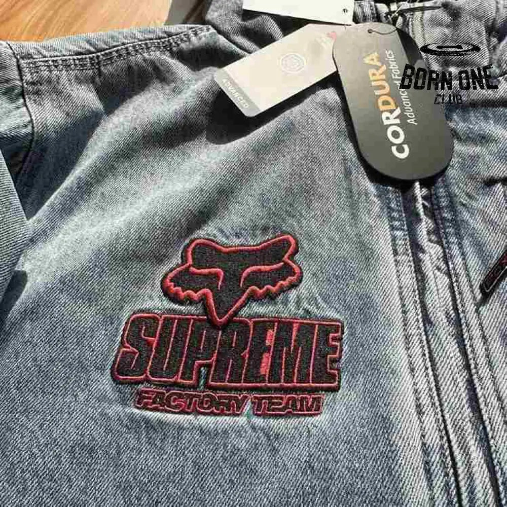 Jaqueta Supreme x Fox Racing Hooded Work Denim