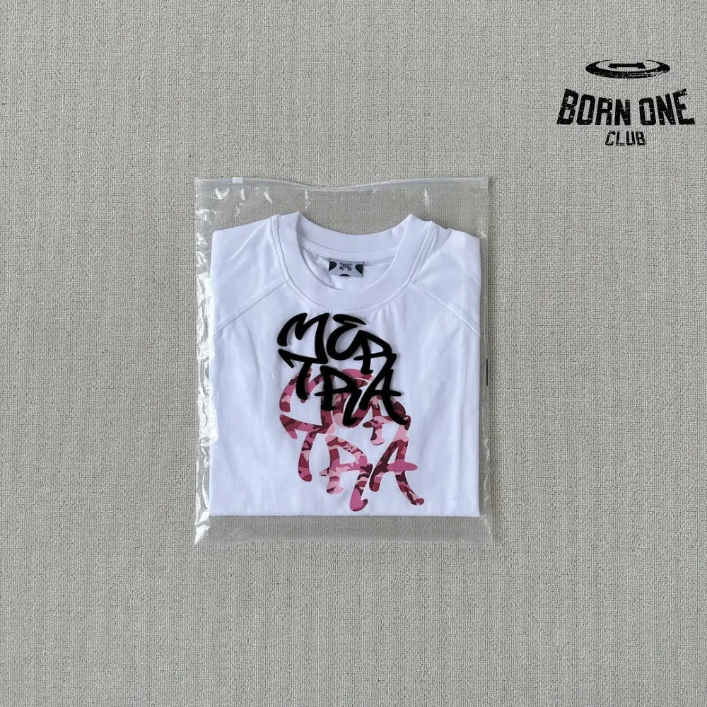Camiseta Mertra White Red Pink Camo