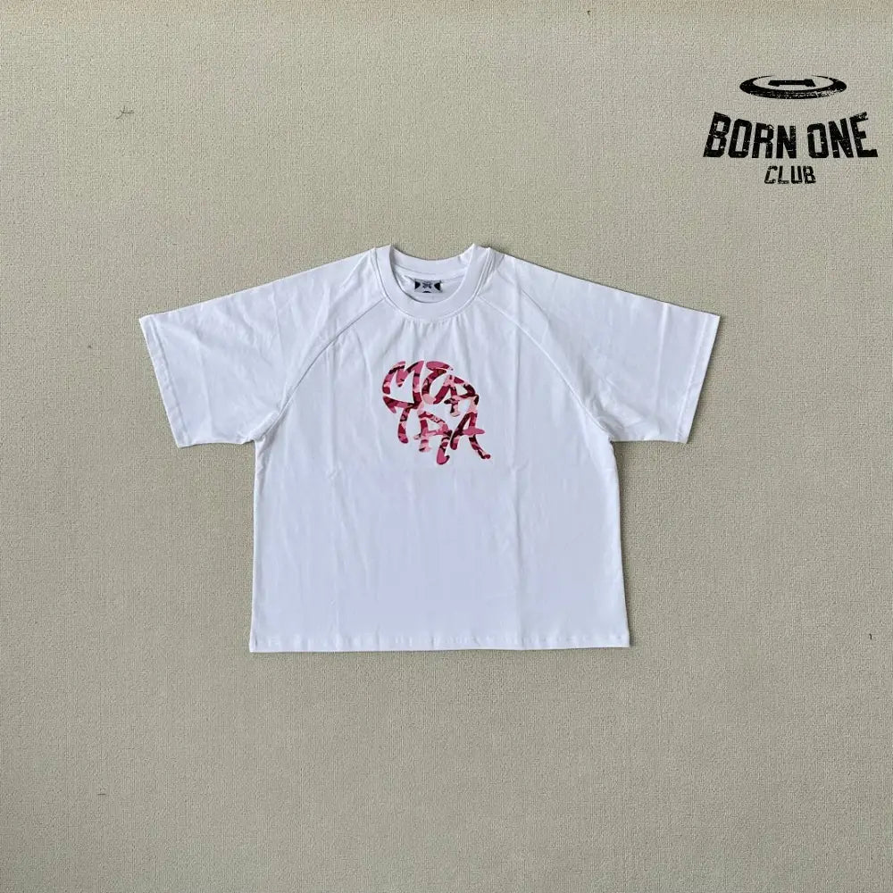Camiseta Mertra White Red Pink Camo