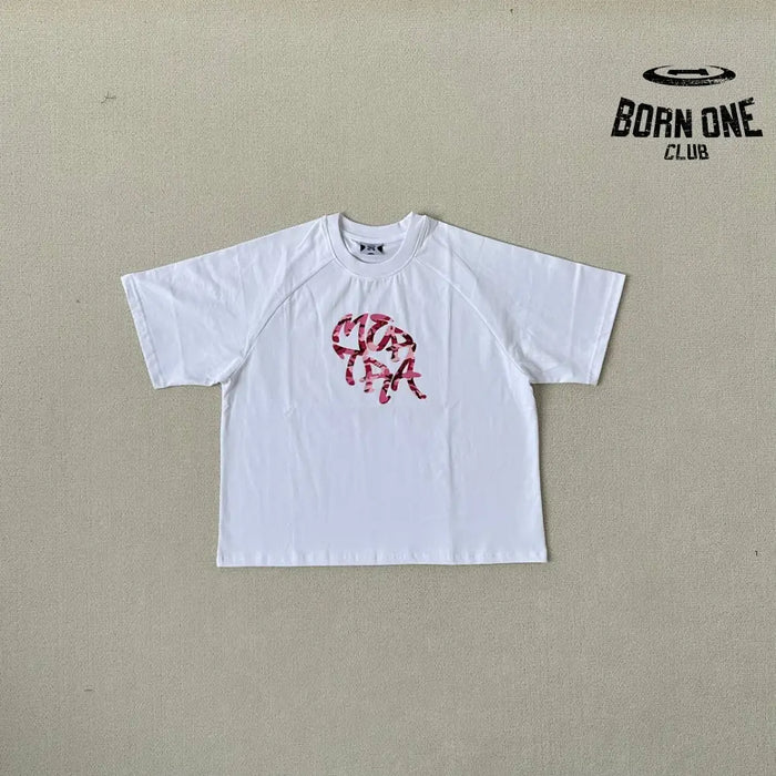 Camiseta Mertra White Red Pink Camo