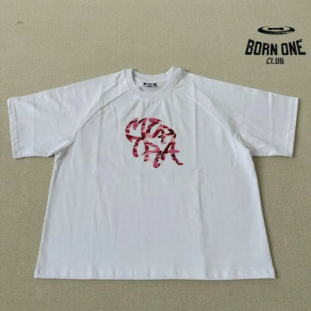 Camiseta Mertra White Red Pink Camo