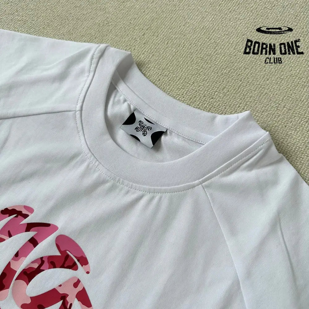 Camiseta Mertra White Red Pink Camo