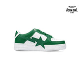 A Bathing Ape Bape Sta Low White Green Star OZXSHM 191 306M