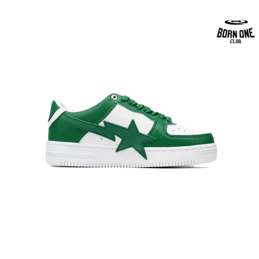 A Bathing Ape Bape Sta Low White Green Star OZXSHM 191 306M