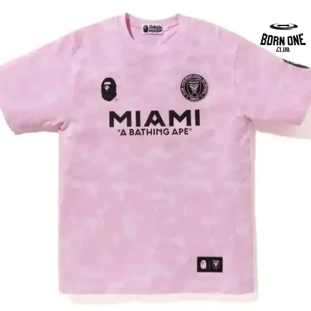 BAPE x Miami Camo Camiseta Pink