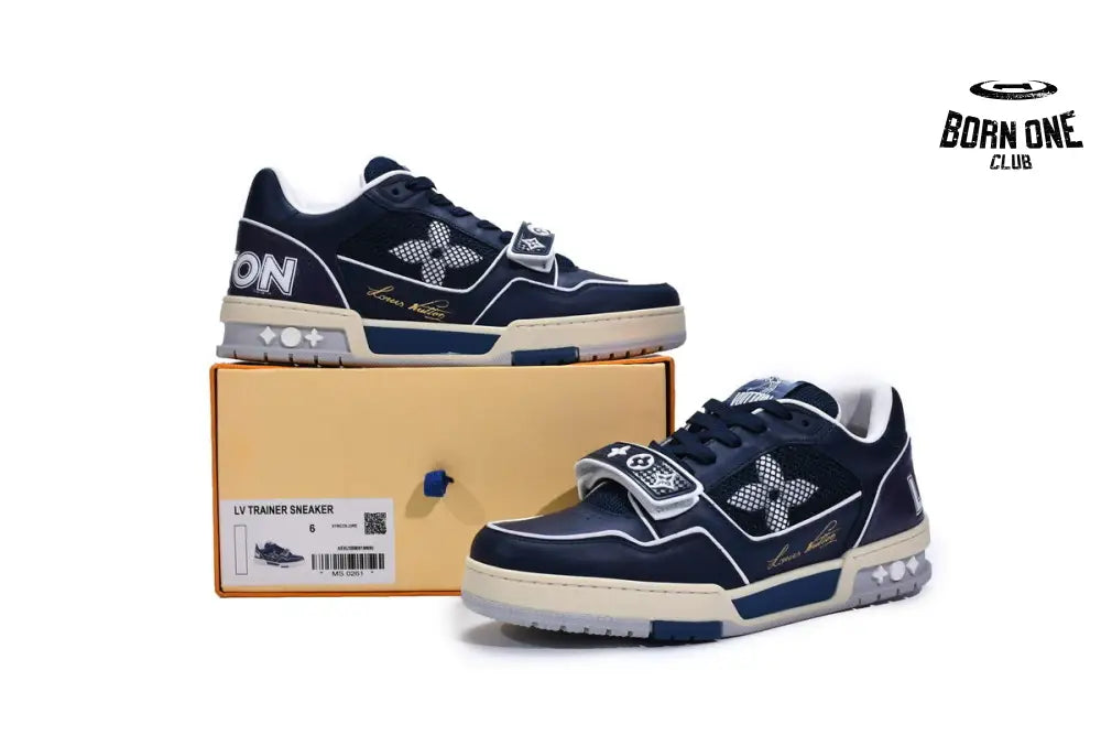 Louis Vuitton Trainer Navy Mesh 1A9DEF