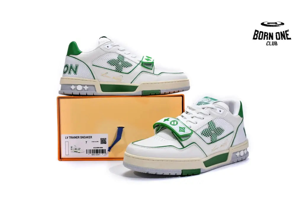Louis Vuitton Trainer Green Mesh 1A98UX