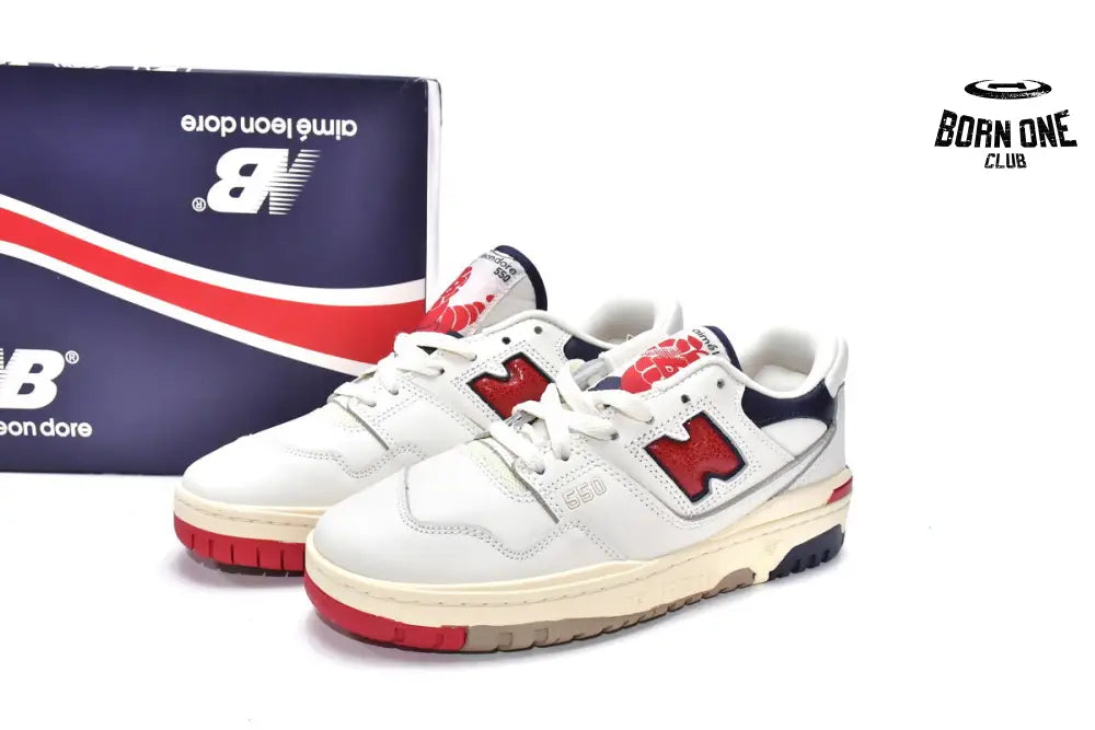 New Balance 550 Aime Leon Dore White Navy Red BB550A3