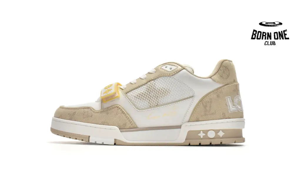 Louis Vuitton Trainer Beige Cloth Cover GO0220