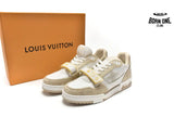 Louis Vuitton Trainer Beige Cloth Cover GO0220