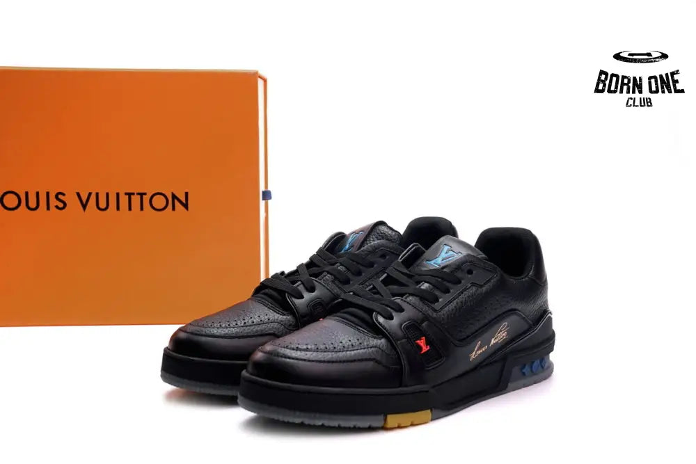 Louis Vuitton Trainer Black Litchi Pattern FD0226