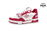 Louis Vuitton Trainer Red Monogram Denim 1ABLXI