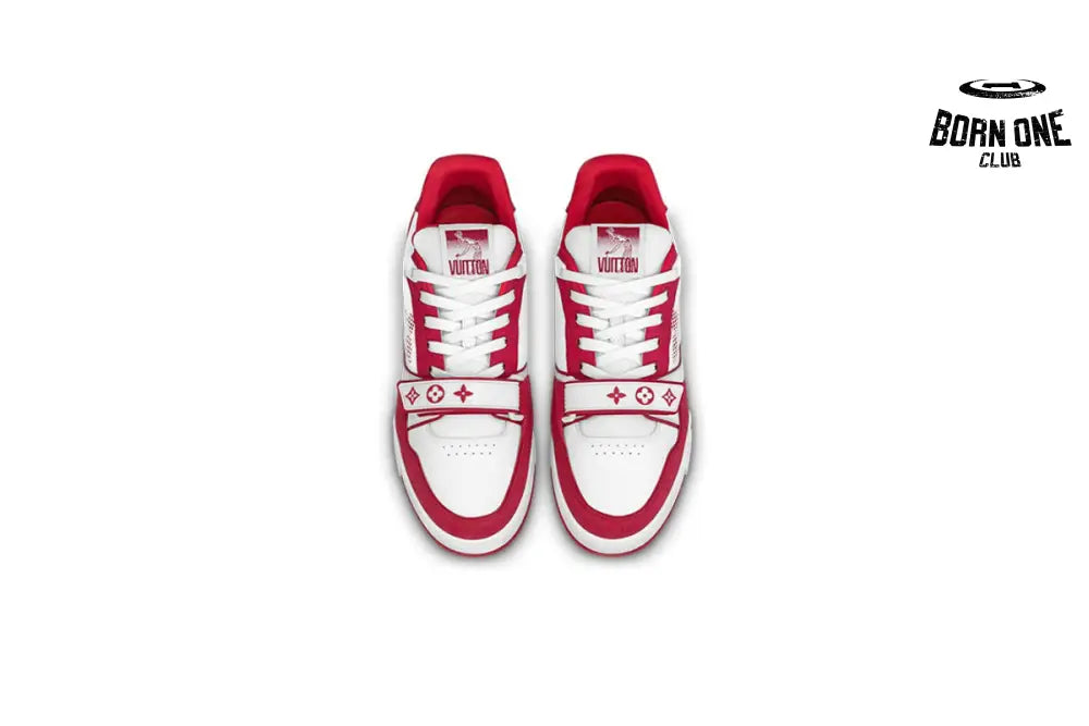 Louis Vuitton Trainer Red Monogram Denim 1ABLXI