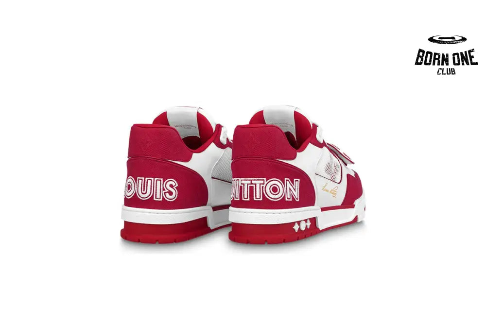 Louis Vuitton Trainer Red Monogram Denim 1ABLXI