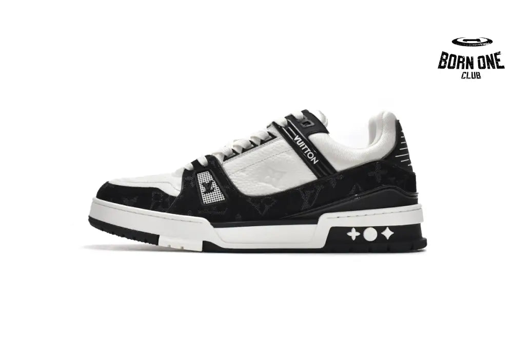 Louis Vuitton Trainer Black and White Cloth Cover VL1202