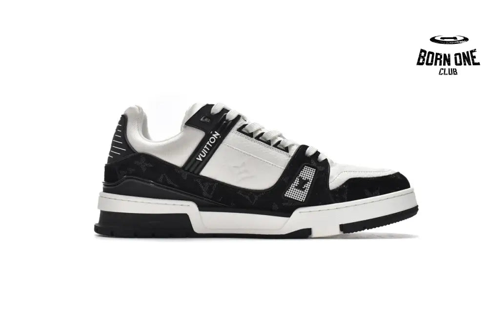 Louis Vuitton Trainer Black and White Cloth Cover VL1202