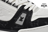 Louis Vuitton Trainer Black and White Cloth Cover VL1202