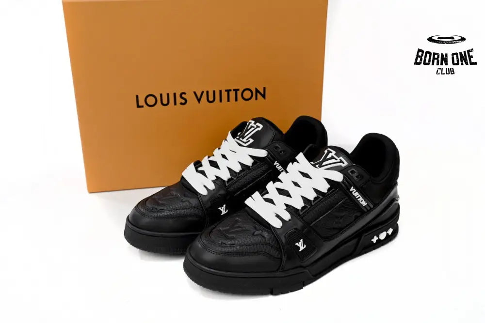 Louis Vuitton Trainer Black Embossed Monogram 1AAREY
