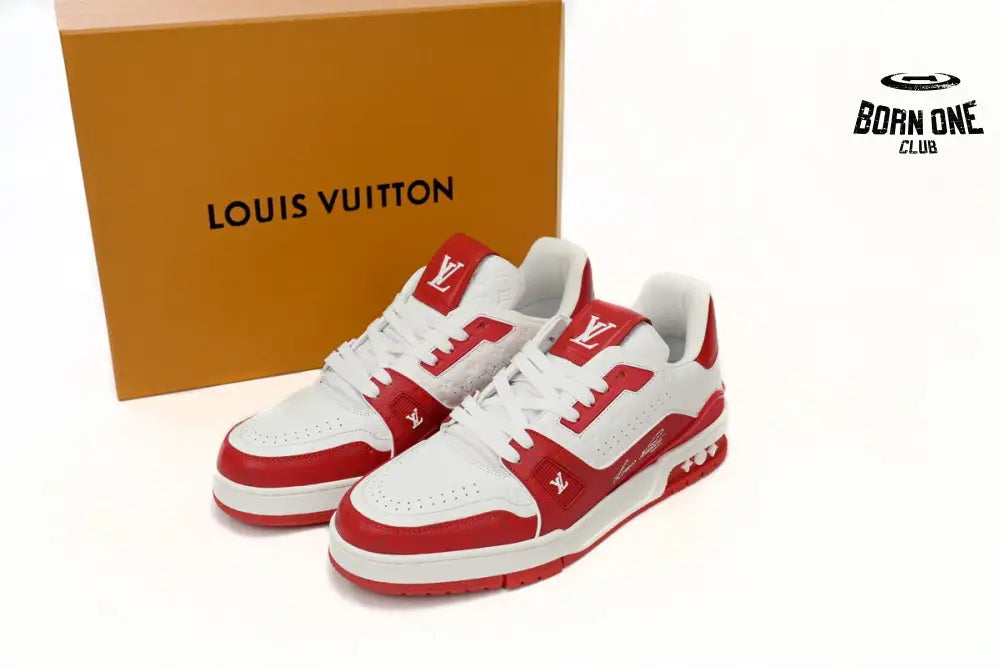 Louis Vuitton Trainer #54 Signature Red White 1AANFH