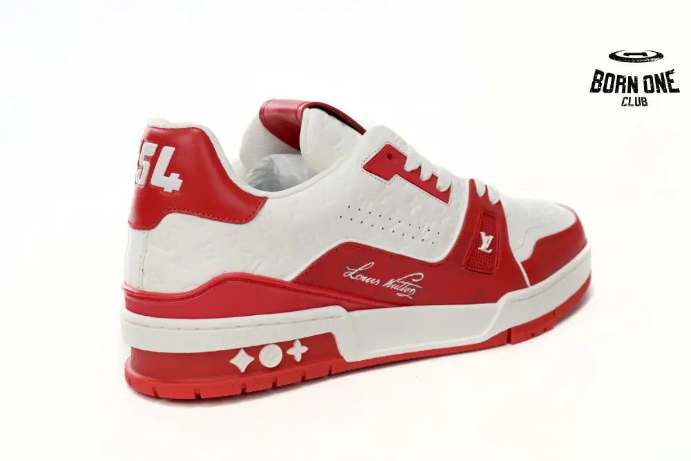 Louis Vuitton Trainer #54 Signature Red White 1AANFH