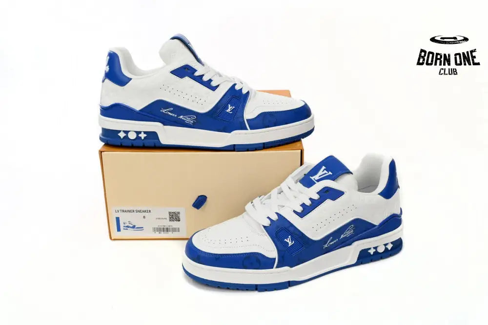 Louis Vuitton Trainer #54 Signature Blue White