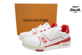 Louis Vuitton Trainer #54 Signature White Red 1ABFBE