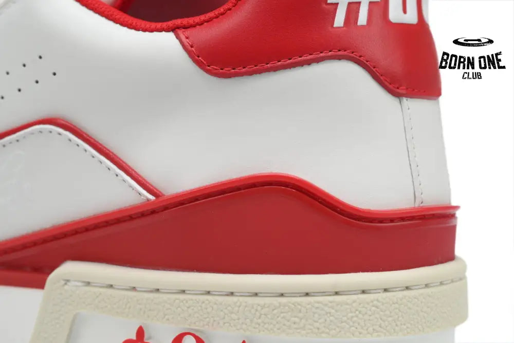Louis Vuitton Trainer #54 Signature White Red 1ABFBE