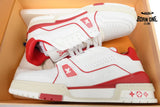 Louis Vuitton Trainer #54 Signature White Red 1ABFBE