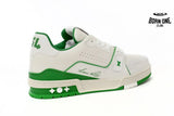 Louis Vuitton Trainer #54 Signature White Green 1ABNIS