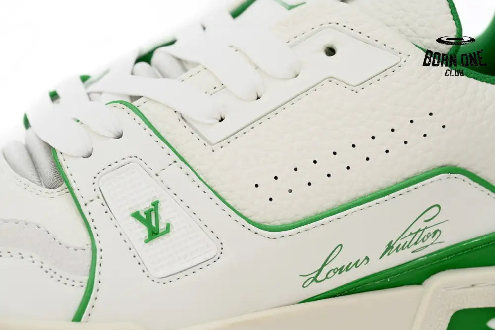 Louis Vuitton Trainer #54 Signature White Green 1ABNIS