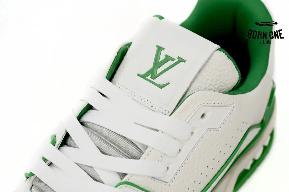 Louis Vuitton Trainer #54 Signature White Green 1ABNIS