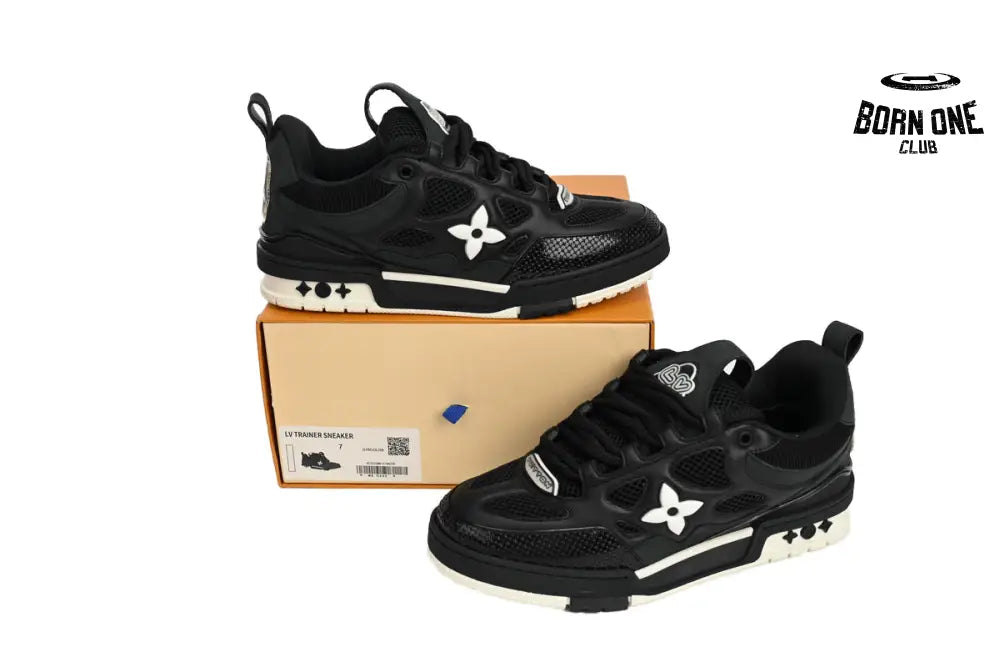 Louis Vuitton LV Skate Sneaker Black White 1AARR2