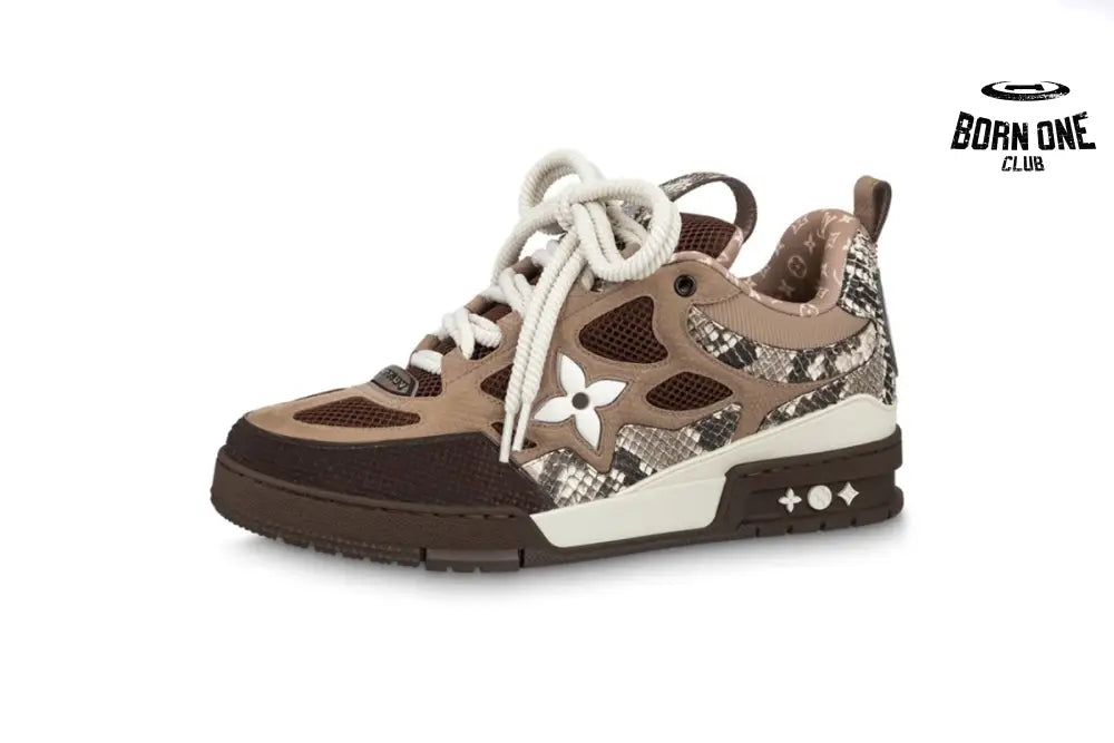 Louis Vuitton LV Skate Sneaker Brown Snakeskin 1ABMG6