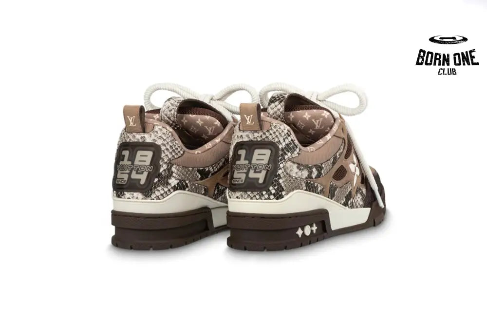 Louis Vuitton LV Skate Sneaker Brown Snakeskin 1ABMG6