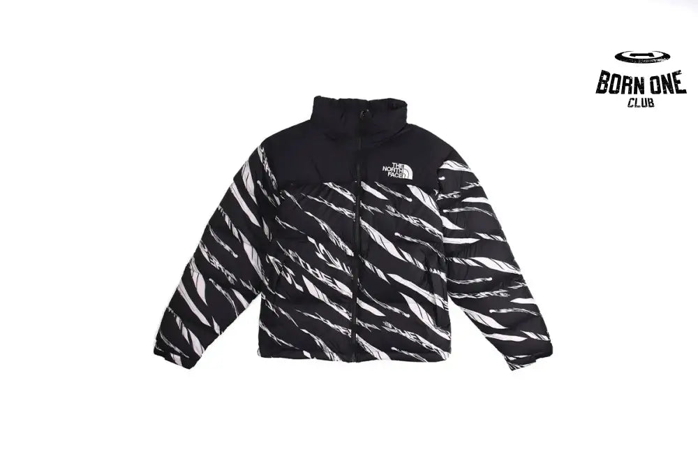 The North Face Splicing White And Black Zebra Jaqueta
