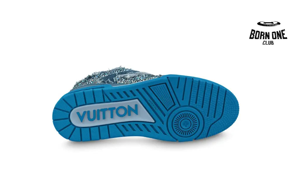 Louis Vuitton LV Skate Trainer Blue Swarovski Monogram 1ABMHB