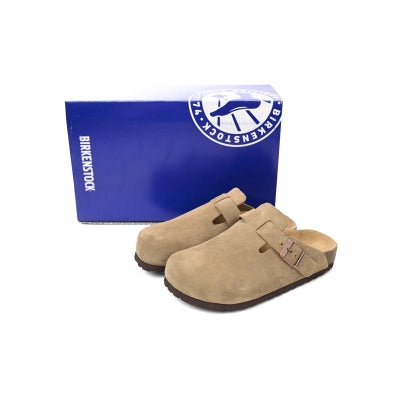 Birkenstock Boston Soft Footbed Suede Leather Taupe 0560773