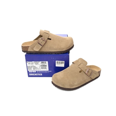Birkenstock Boston Soft Footbed Suede Leather Taupe 0560773