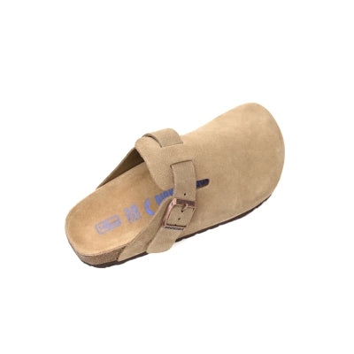 Birkenstock Boston Soft Footbed Suede Leather Taupe 0560773